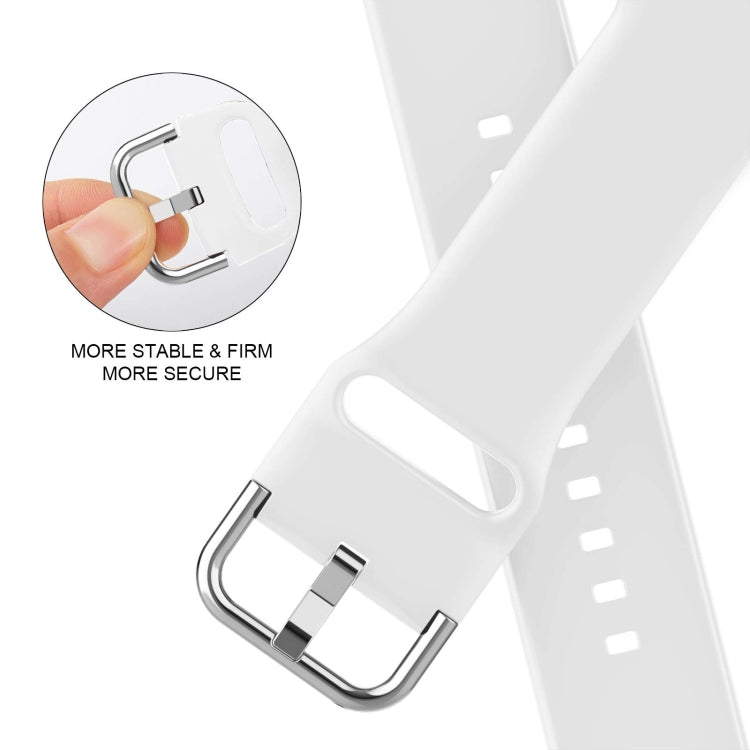 For Apple Watch SE 40mm Pin Buckle Silicone Watch Band(White) - free shipping - PMC TechLife - Order now!