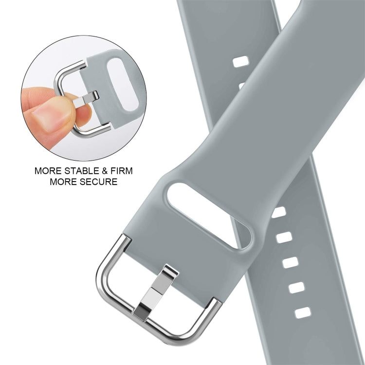 For Apple Watch Series 5 44mm Pin Buckle Silicone Watch Band(Light Grey) - free shipping - PMC TechLife - Order now!