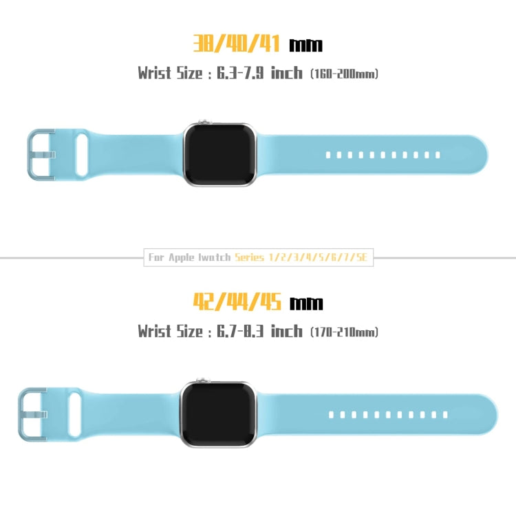 For Apple Watch Series 3 38mm Pin Buckle Silicone Watch Band(Light Blue) - free shipping - PMC TechLife - Order now!