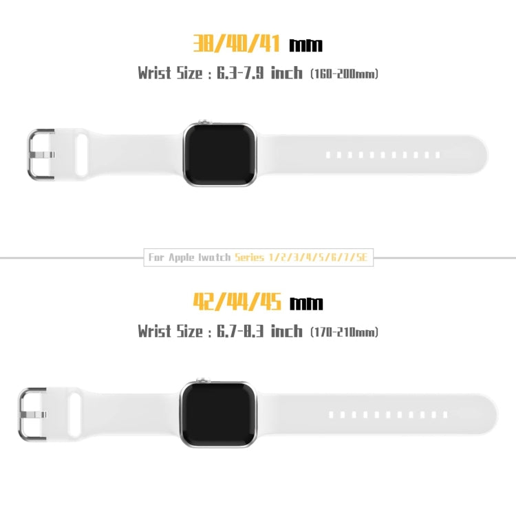 For Apple Watch Series 9 41mm Pin Buckle Silicone Watch Band(White) - free shipping - PMC TechLife - Order now!