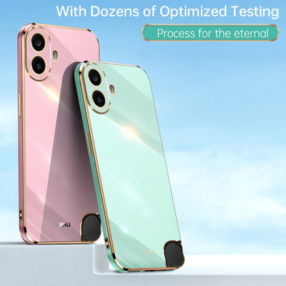 For Nothing CMF Phone 1 XINLI Straight Edge 6D Electroplate TPU Phone Case(Mint Green) - More Brand by XINLI | Online Shopping South Africa | PMC Jewellery | Buy Now Pay Later Mobicred