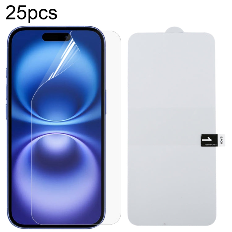 For iPhone 16 25pcs Full Screen Protector Explosion-proof Hydrogel Film - iPhone 16 Tempered Glass by PMC Jewellery | Online Shopping South Africa | PMC Jewellery | Buy Now Pay Later Mobicred