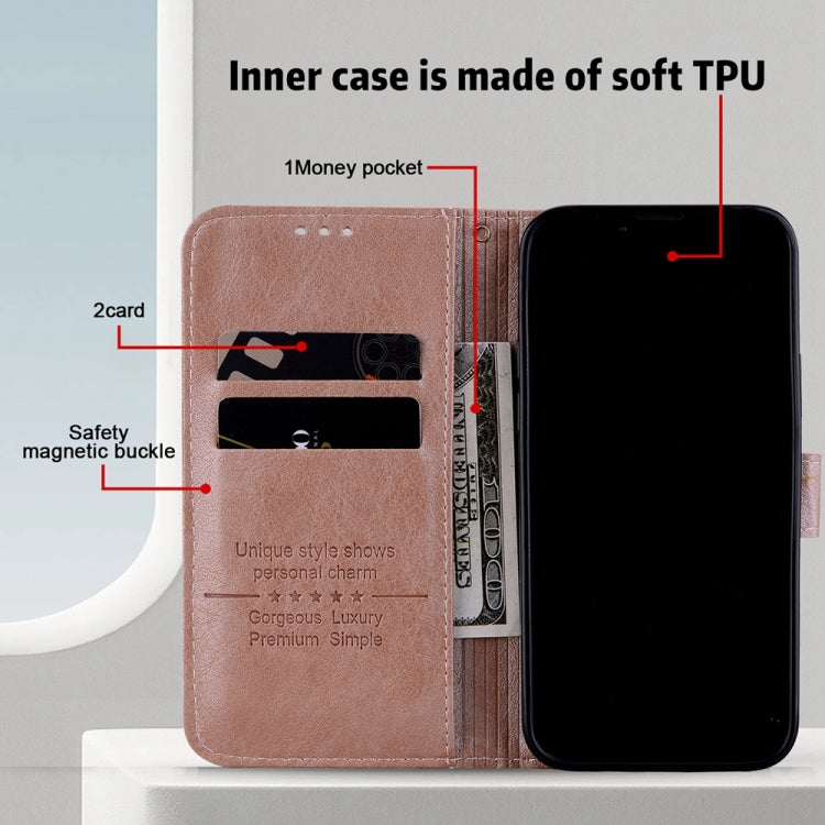 For Google Pixel 9 Skin Feeling Oil Leather Texture PU + TPU Phone Case(Champagne) - Google Cases by PMC TechLife | Online Shopping South Africa | PMC TechLife | Buy Now Pay Later Mobicred