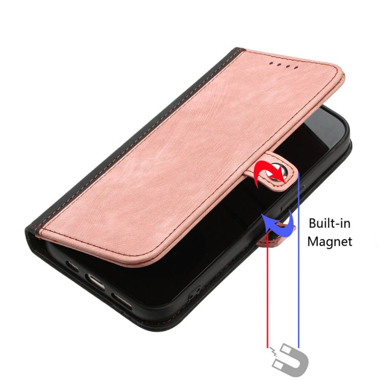 For Motorola Edge 5G 2024 Side Buckle Double Fold Hand Strap Leather Phone Case(Pink) - Motorola Cases by PMC Jewellery | Online Shopping South Africa | PMC Jewellery | Buy Now Pay Later Mobicred