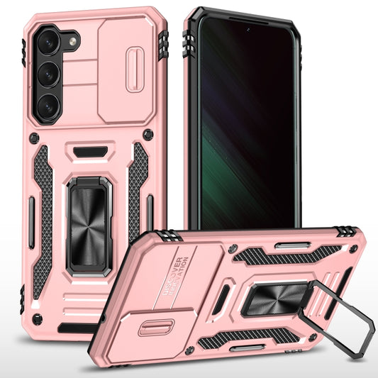 For Samsung Galaxy S24 5G Armor PC + TPU Camera Shield Phone Case(Rose Gold) - Galaxy S24 5G Cases by PMC Jewellery | Online Shopping South Africa | PMC Jewellery