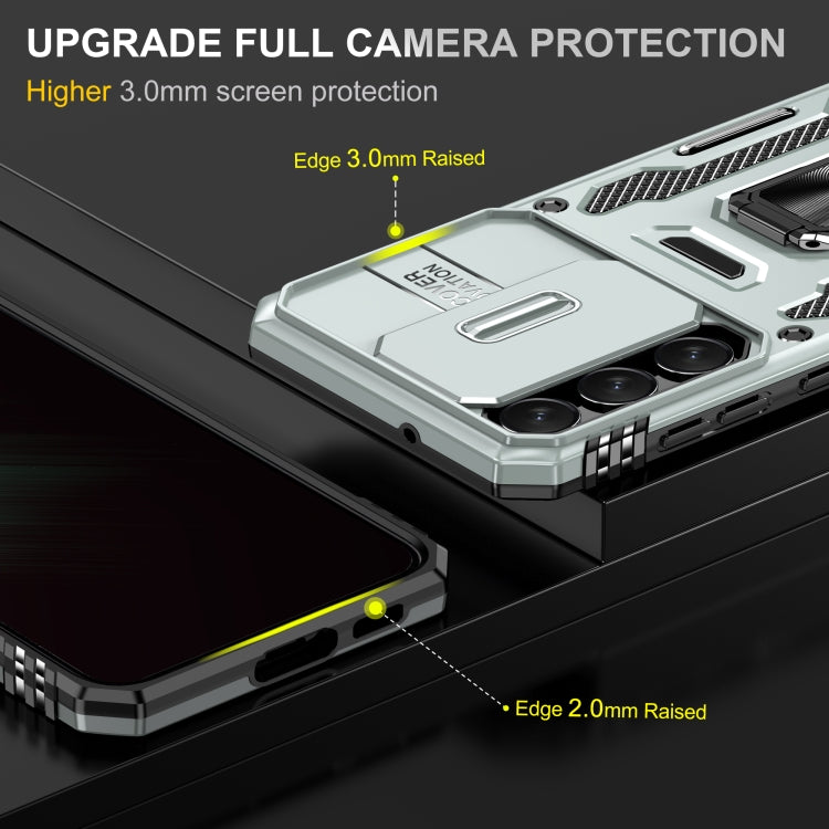 For Samsung Galaxy S24+ 5G Armor PC + TPU Camera Shield Phone Case(Grey) - Galaxy S24+ 5G Cases by PMC TechLife | Online Shopping South Africa | PMC TechLife | Buy Now Pay Later Mobicred