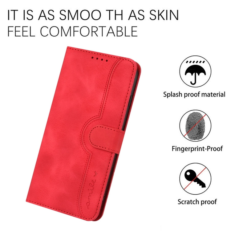 For iPhone 16 Pro Heart Pattern Skin Feel Leather Phone Case(Red) - iPhone 16 Pro Cases by PMC TechLife | Online Shopping South Africa | PMC TechLife | Buy Now Pay Later Mobicred
