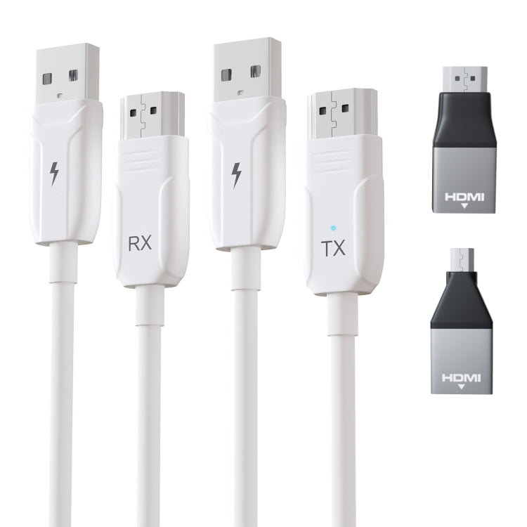 THT-020-08 4 in 1 HDMI Transmitter Wireless Screen Sharer Set(White) - Wireless Display Dongle by PMC TechLife | Online Shopping South Africa | PMC TechLife | Buy Now Pay Later Mobicred