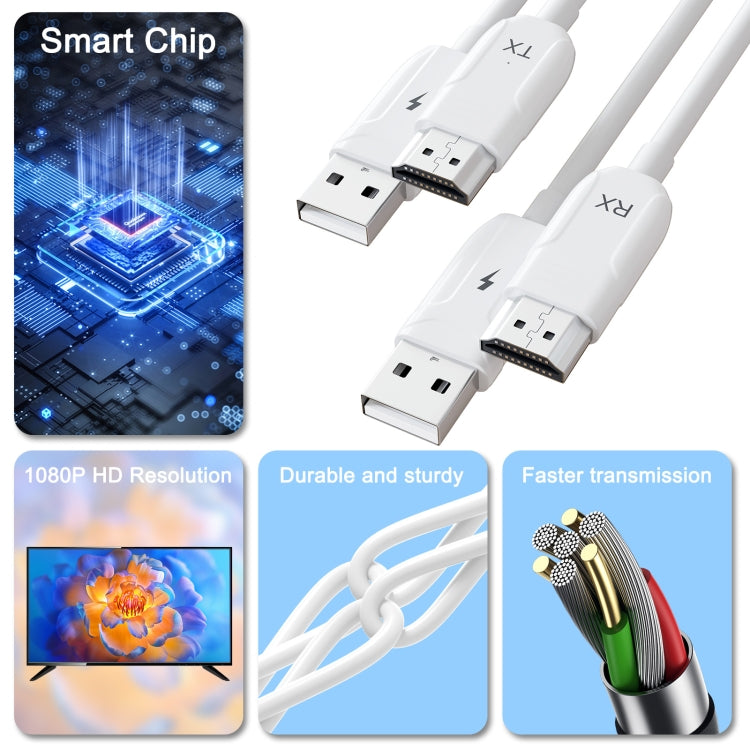 THT-020-08 4 in 1 HDMI Transmitter Wireless Screen Sharer Set(White) - Wireless Display Dongle by PMC TechLife | Online Shopping South Africa | PMC TechLife | Buy Now Pay Later Mobicred