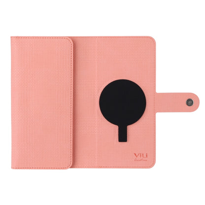 For iPhone 14 Pro Max ViLi GHB Series MagSafe Magnetic Zipper Leather Phone Case(Pink) - iPhone 14 Pro Max Cases by ViLi | Online Shopping South Africa | PMC Jewellery | Buy Now Pay Later Mobicred