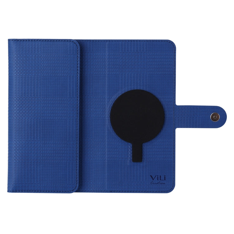 For iPhone 14 Pro ViLi GHB Series MagSafe Magnetic Zipper Leather Phone Case(Blue) - iPhone 14 Pro Cases by ViLi | Online Shopping South Africa | PMC Jewellery | Buy Now Pay Later Mobicred