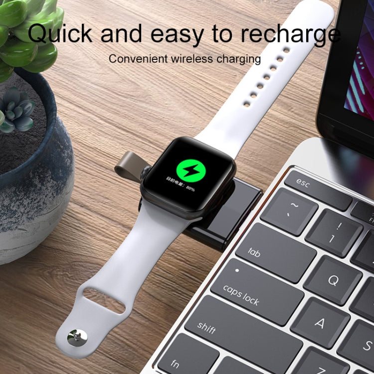 For Apple Watch Series USB Port Portable Magnetic Wireless Charger(Black) - Charger / Holder by PMC TechLife | Online Shopping South Africa | PMC TechLife | Buy Now Pay Later Mobicred