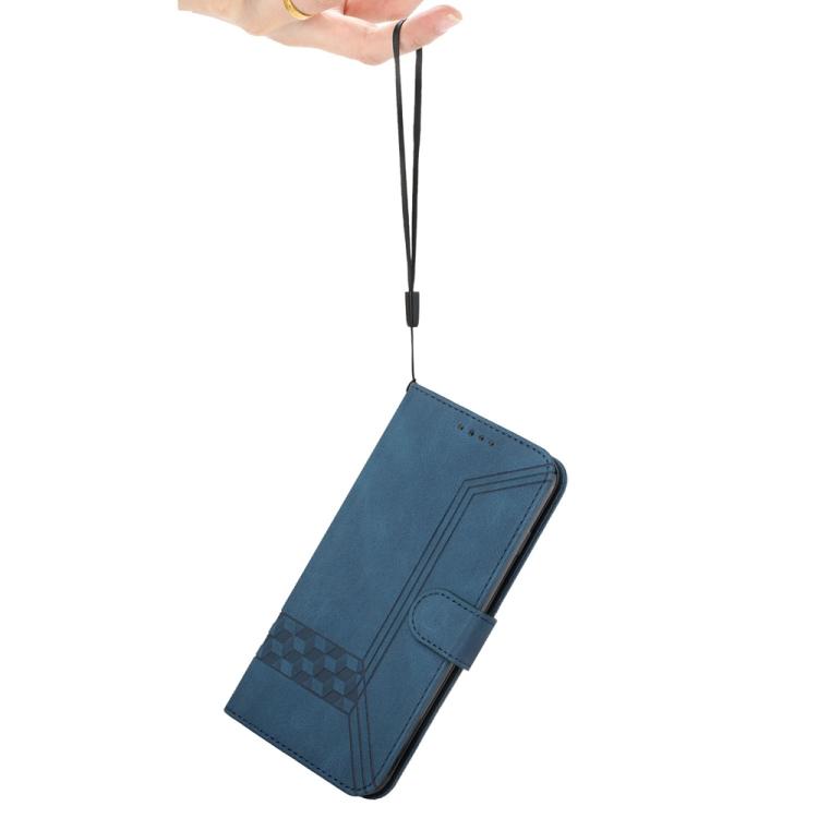 For iPhone 17 Cubic Skin Feel Flip Leather Phone Case(Blue) - free shipping - PMc TechLife - Order now!