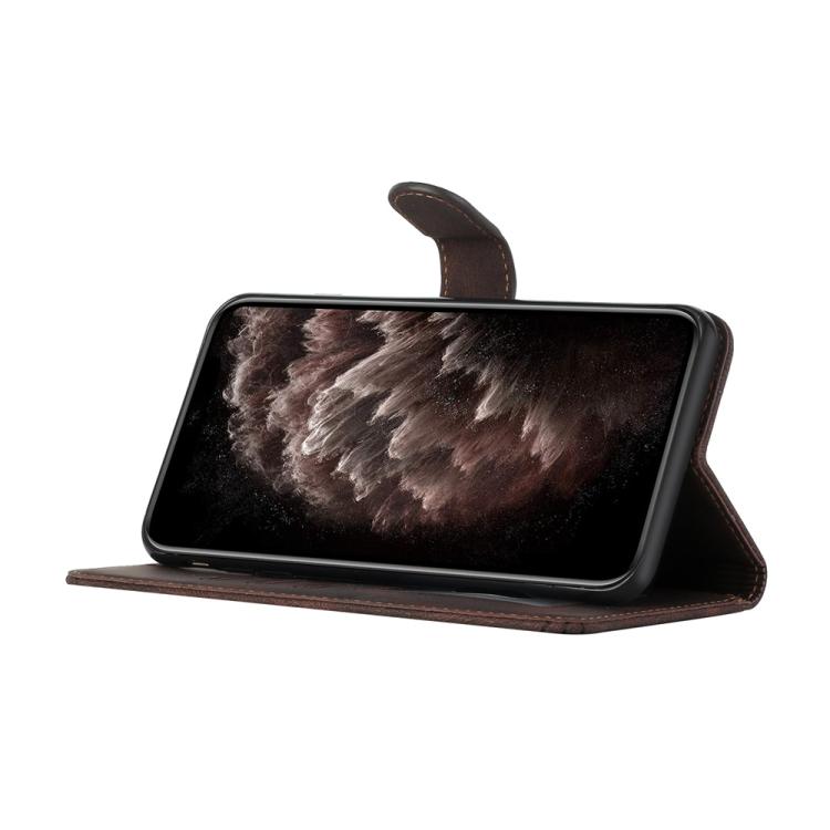 For iPhone 17 Cubic Skin Feel Flip Leather Phone Case(Brown) - free shipping - PMc TechLife - Order now!