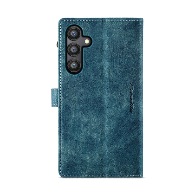 For Samsung Galaxy A35 5G CaseMe C30 Card Slots Zipper Wallet Leather Phone Case(Blue) - Galaxy Phone Cases by CaseMe | Online Shopping South Africa | PMC Jewellery | Buy Now Pay Later Mobicred