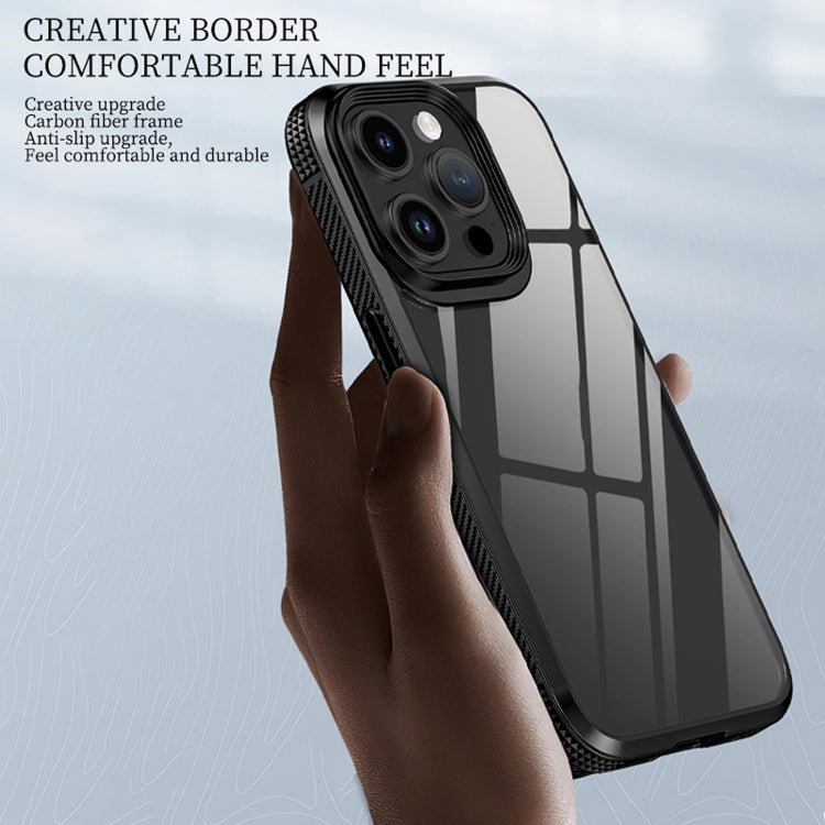 For iPhone 15 Pro Max iPAKY MG Series Transparent PC+TPU Phone Case(Black) - iPhone 15 Pro Max Cases by iPAKY | Online Shopping South Africa | PMC Jewellery | Buy Now Pay Later Mobicred