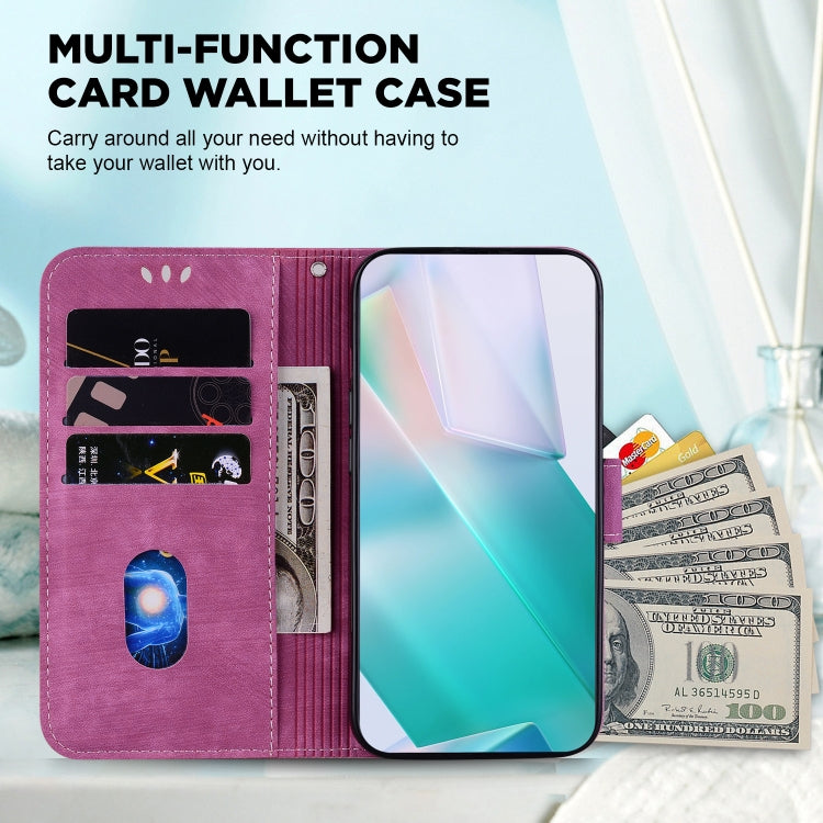 For Google Pixel 9 Pro Little Tiger Embossed Leather Phone Case(Rose Red) - Google Cases by PMC TechLife | Online Shopping South Africa | PMC TechLife | Buy Now Pay Later Mobicred