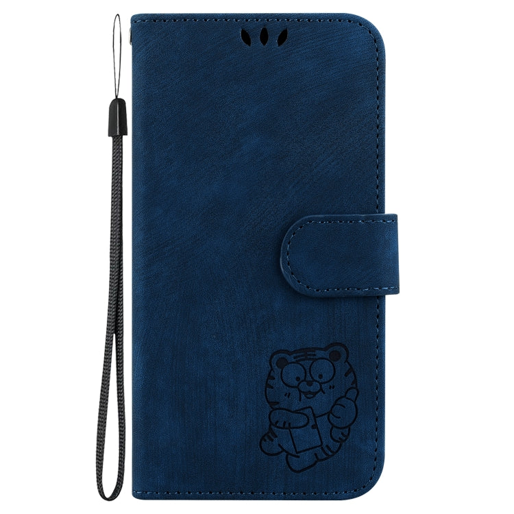 For Google Pixel 9 Little Tiger Embossed Leather Phone Case(Dark Blue) - Google Cases by PMC TechLife | Online Shopping South Africa | PMC TechLife | Buy Now Pay Later Mobicred