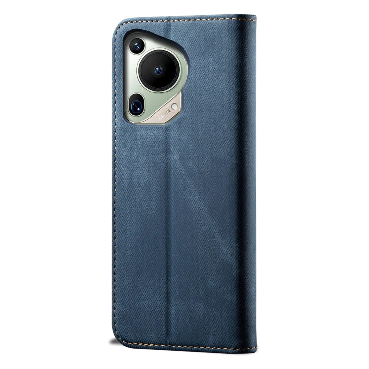 For Huawei Pura 70 Ultra Denim Texture Leather Phone Case(Blue) - Huawei Cases by PMC Jewellery | Online Shopping South Africa | PMC Jewellery | Buy Now Pay Later Mobicred