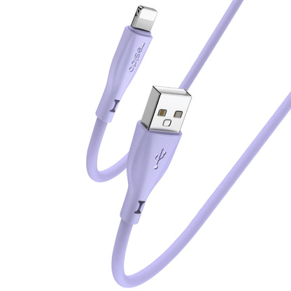 Yesido CA119L USB to 8 Pin Silicone Charging Data Cable, Cable Length: 1m(Purple) - Normal Style Cable by Yesido | Online Shopping South Africa | PMC Jewellery | Buy Now Pay Later Mobicred