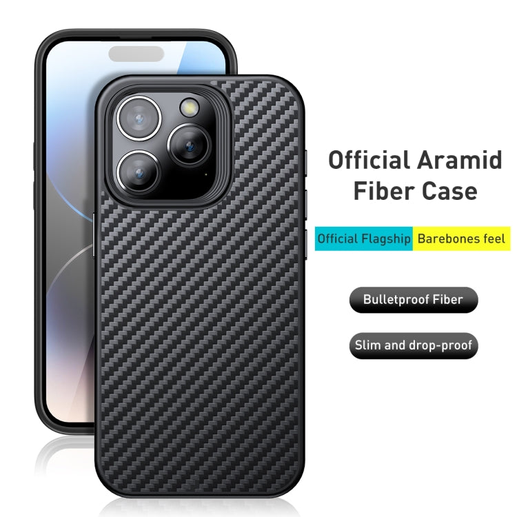 For iPhone 15 Pro wlons Magsafe Carbon Fiber Kevlar TPU Phone Case(Black) - iPhone 15 Pro Cases by wlons | Online Shopping South Africa | PMC Jewellery | Buy Now Pay Later Mobicred