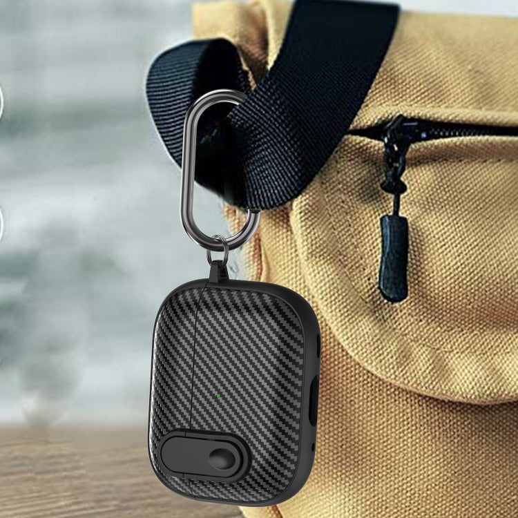 For AirPods 3 Carbon Fiber Texture Wireless Earphones Case with Security Lock(Purple) - For AirPods 3 by PMC Jewellery | Online Shopping South Africa | PMC Jewellery | Buy Now Pay Later Mobicred