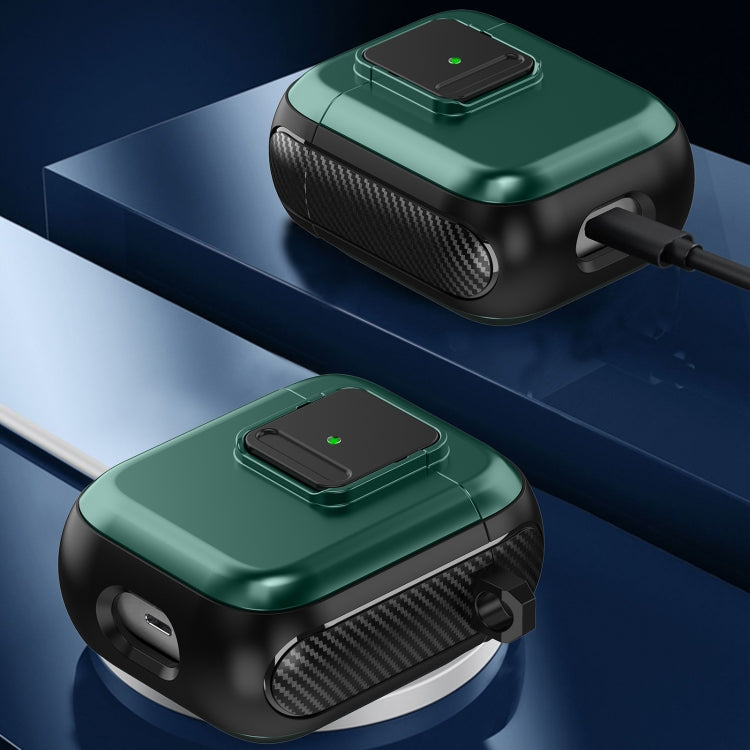 For AirPods 2 / 1 TPU + PC Wireless Earphones Case with Magnetic Switch(Black) - free shipping - PMC Jewellery - Order now!