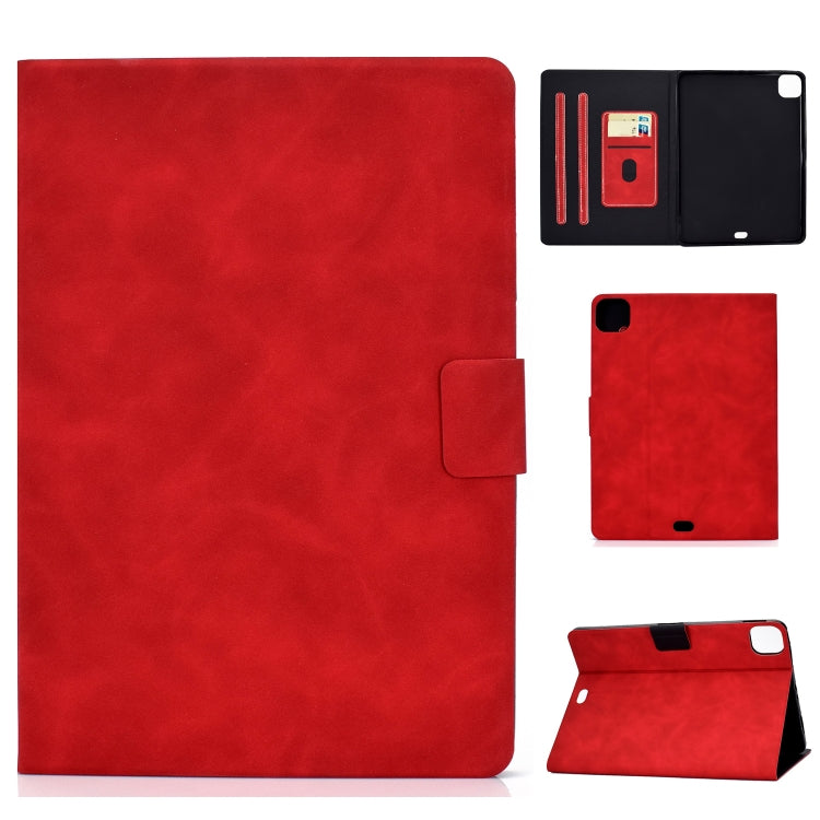 For iPad Pro 11 2024 Cowhide Texture Leather Smart Tablet Case(Red) - iPad Pro 11 2024 Cases by PMC Jewellery | Online Shopping South Africa | PMC Jewellery | Buy Now Pay Later Mobicred