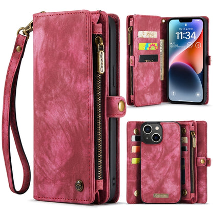 For iPhone 15 Plus CaseMe 008 Detachable Multifunctional Leather Phone Case(Red) - iPhone 15 Plus Cases by CaseMe | Online Shopping South Africa | PMC Jewellery | Buy Now Pay Later Mobicred