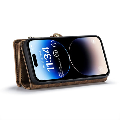 For iPhone 15 Pro CaseMe 008 Detachable Multifunctional Leather Phone Case(Brown) - iPhone 15 Pro Cases by CaseMe | Online Shopping South Africa | PMC Jewellery | Buy Now Pay Later Mobicred