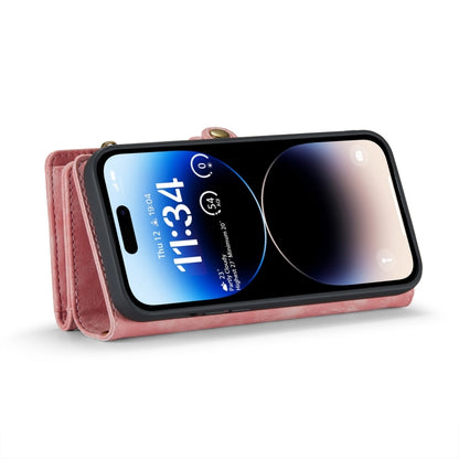 For iPhone 15 Pro CaseMe 008 Detachable Multifunctional Leather Phone Case(Pink) - iPhone 15 Pro Cases by CaseMe | Online Shopping South Africa | PMC Jewellery | Buy Now Pay Later Mobicred