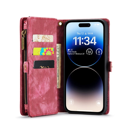 For iPhone 15 Pro Max CaseMe 008 Detachable Multifunctional Leather Phone Case(Red) - iPhone 15 Pro Max Cases by CaseMe | Online Shopping South Africa | PMC Jewellery | Buy Now Pay Later Mobicred