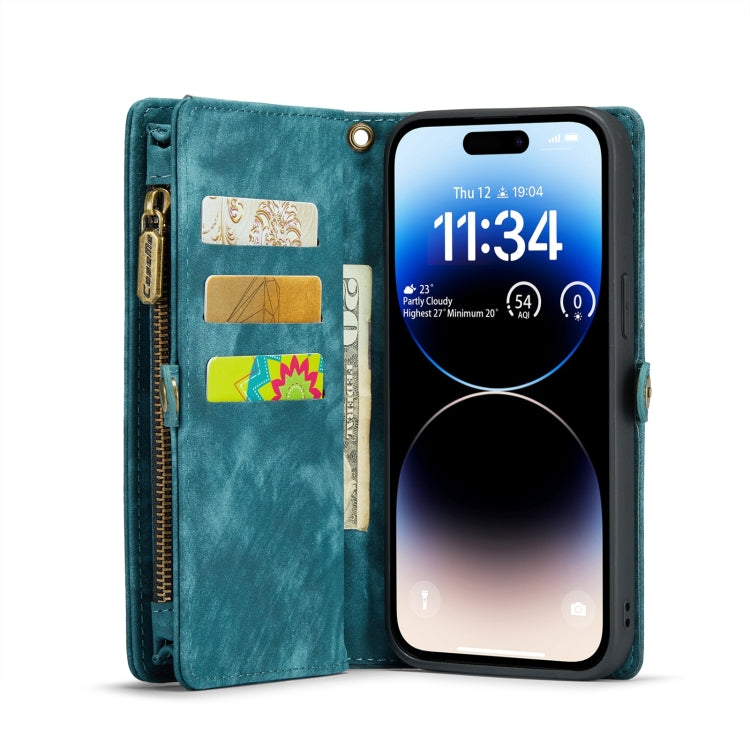 For iPhone 15 Pro Max CaseMe 008 Detachable Multifunctional Leather Phone Case(Blue) - iPhone 15 Pro Max Cases by CaseMe | Online Shopping South Africa | PMC Jewellery | Buy Now Pay Later Mobicred