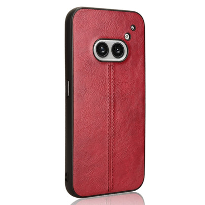 For Nothing Phone 2a Cow Pattern Sewing Back Cover Phone Case(Red) - More Brand by PMC Jewellery | Online Shopping South Africa | PMC Jewellery