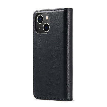 For iPhone 15 Plus DG.MING Crazy Horse Texture Detachable Magnetic Leather Phone Case(Black) - iPhone 15 Plus Cases by DG.MING | Online Shopping South Africa | PMC Jewellery | Buy Now Pay Later Mobicred