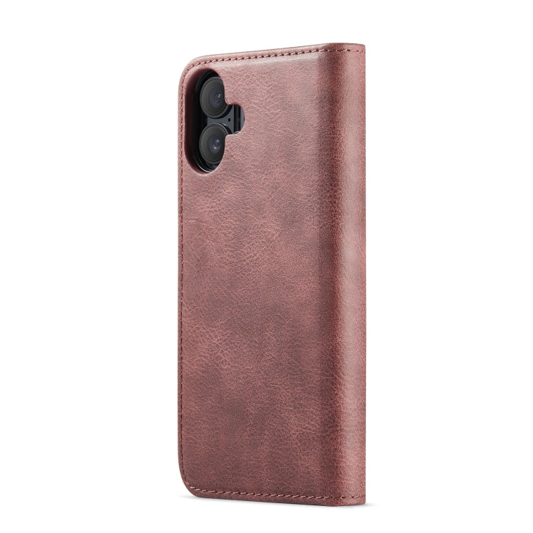 For iPhone 16 Plus DG.MING Crazy Horse Texture Detachable Magnetic Leather Phone Case(Red) - iPhone 16 Plus Cases by DG.MING | Online Shopping South Africa | PMC Jewellery | Buy Now Pay Later Mobicred