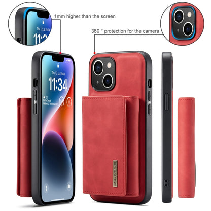 For iPhone 15 DG.MING M1 Series 3-Fold Multi Card Wallet Leather Phone Case(Red) - iPhone 15 Cases by DG.MING | Online Shopping South Africa | PMC Jewellery