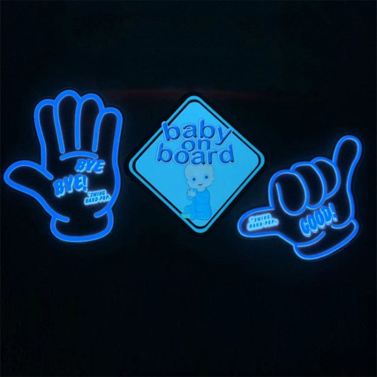 EL Luminous Car Stickers Cold Light Car Stickers Car Luminous Pattern Decoration(Wanted Ice Blue) - Decorative Sticker by PMC TechLife | Online Shopping South Africa | PMC TechLife | Buy Now Pay Later Mobicred