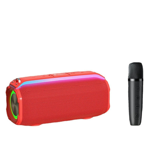 New RiXing NR8809 20W Outdoor Portable TWS Smart Wireless Bluetooth Speaker, Style:Single Mic(Red) - Desktop Speaker by NewRixing | Online Shopping South Africa | PMC Jewellery | Buy Now Pay Later Mobicred