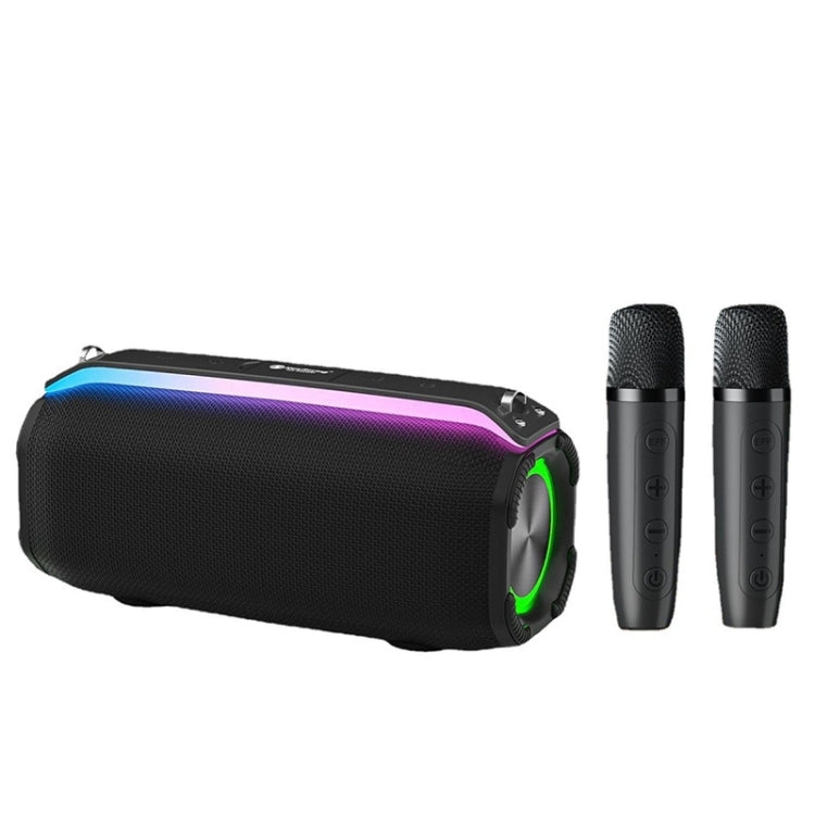 New RiXing NR8809 20W Outdoor Portable TWS Smart Wireless Bluetooth Speaker, Style:Dual Mic(Black) - Desktop Speaker by NewRixing | Online Shopping South Africa | PMC Jewellery | Buy Now Pay Later Mobicred