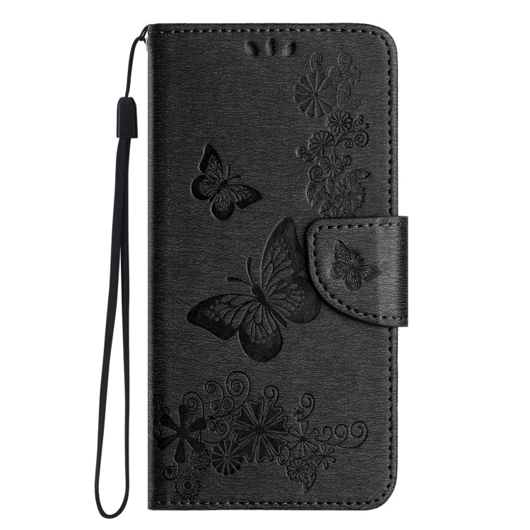For iPhone 16 Butterfly Embossed Flip Leather Phone Case(Black) - iPhone 16 Cases by PMC TechLife | Online Shopping South Africa | PMC TechLife | Buy Now Pay Later Mobicred