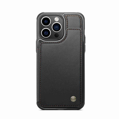 For iPhone 15 Pro CaseMe C22 Card Slots Holder RFID Anti-theft Phone Case(Black) - iPhone 15 Pro Cases by CaseMe | Online Shopping South Africa | PMC Jewellery | Buy Now Pay Later Mobicred