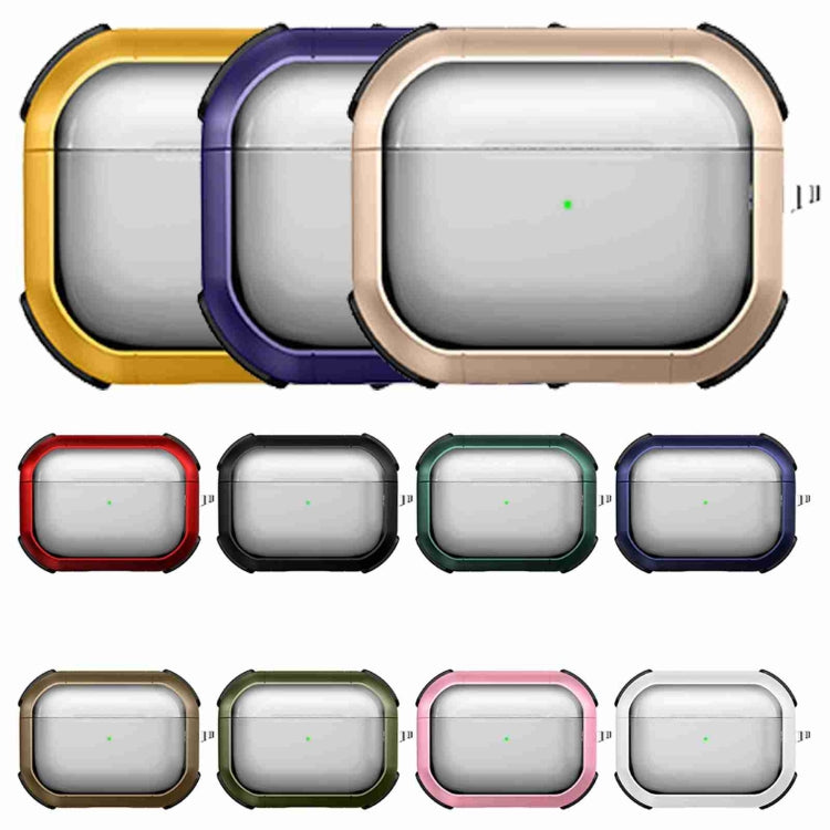 For AirPods Pro Thunder Transparent Armor Wireless Earphones Protective Case(Army Green) - For AirPods Pro by PMC Jewellery | Online Shopping South Africa | PMC Jewellery | Buy Now Pay Later Mobicred