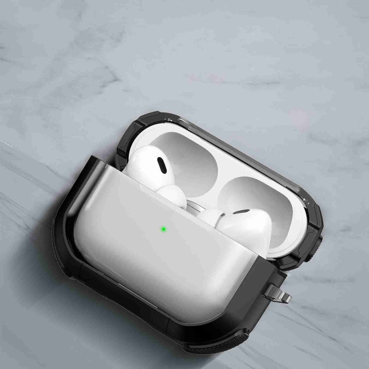 For AirPods Pro Thunder Transparent Armor Wireless Earphones Protective Case(White) - For AirPods Pro by PMC Jewellery | Online Shopping South Africa | PMC Jewellery | Buy Now Pay Later Mobicred