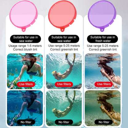 For Insta360 GO 3 Housing Diving Color Lens Filter(Pink) - Others by PMC Jewellery | Online Shopping South Africa | PMC Jewellery | Buy Now Pay Later Mobicred