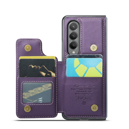 For Samsung Galaxy Z Fold4 5G CaseMe C22 PC+TPU Business Style RFID Anti-theft Leather Phone Case(Purple) - Galaxy Z Fold4 5G Cases by CaseMe | Online Shopping South Africa | PMC Jewellery | Buy Now Pay Later Mobicred