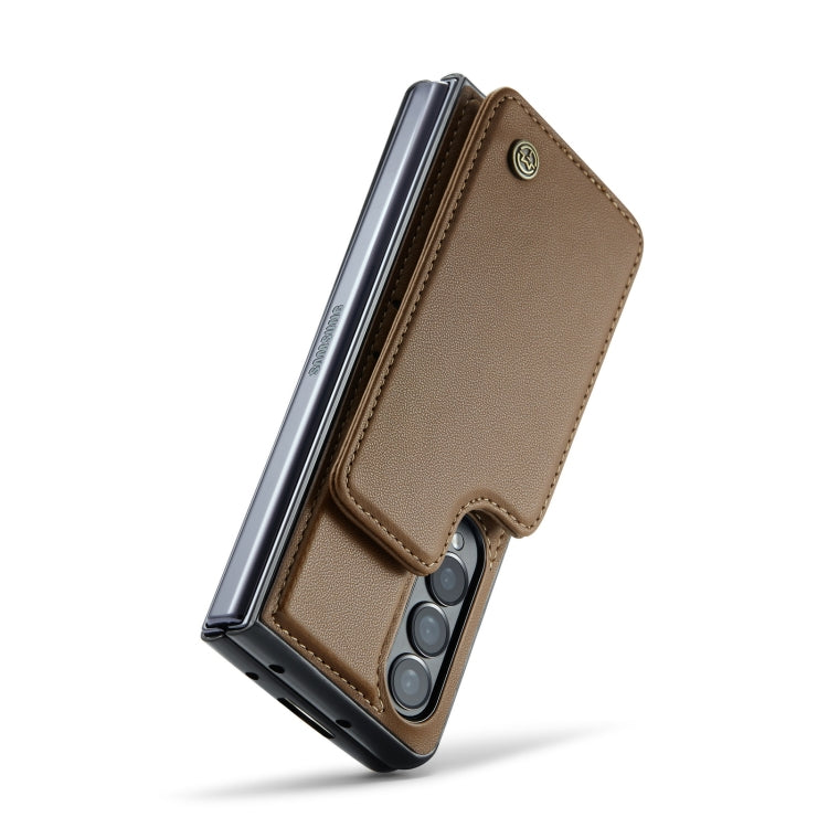 For Samsung Galaxy Z Fold3 5G CaseMe C22 PC+TPU Business Style RFID Anti-theft Leather Phone Case(Brown) - Galaxy Phone Cases by CaseMe | Online Shopping South Africa | PMC Jewellery | Buy Now Pay Later Mobicred