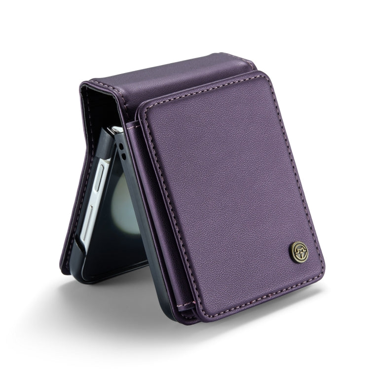 For Samsung Galaxy Z Flip5 CaseMe C22 PC+TPU Business Style RFID Anti-theft Leather Phone Case(Purple) - Galaxy Z Flip5 Cases by CaseMe | Online Shopping South Africa | PMC Jewellery | Buy Now Pay Later Mobicred