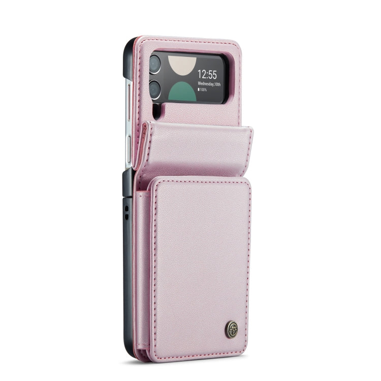 For Samsung Galaxy Z Flip4 5G CaseMe C22 PC+TPU Business Style RFID Anti-theft Leather Phone Case(Pink) - Galaxy Z Flip4 5G Cases by CaseMe | Online Shopping South Africa | PMC Jewellery | Buy Now Pay Later Mobicred