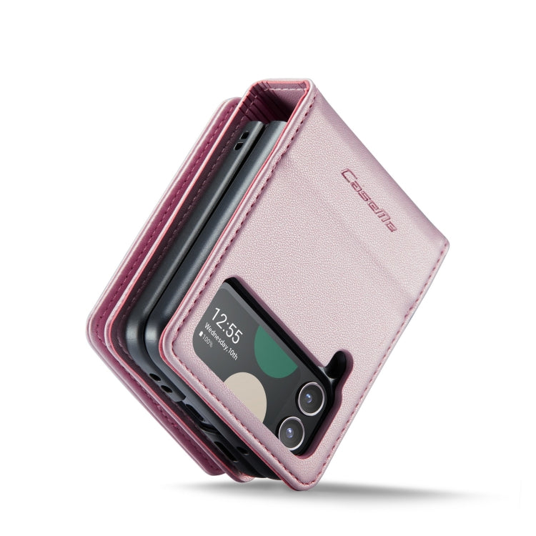 For Samsung Galaxy Z Flip4 5G CaseMe C22 PC+TPU Business Style RFID Anti-theft Leather Phone Case(Pink) - Galaxy Z Flip4 5G Cases by CaseMe | Online Shopping South Africa | PMC Jewellery | Buy Now Pay Later Mobicred